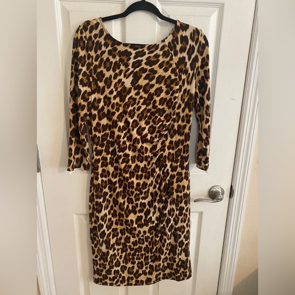 A beautiful leopard print knee length dress by Jennifer Lopez
